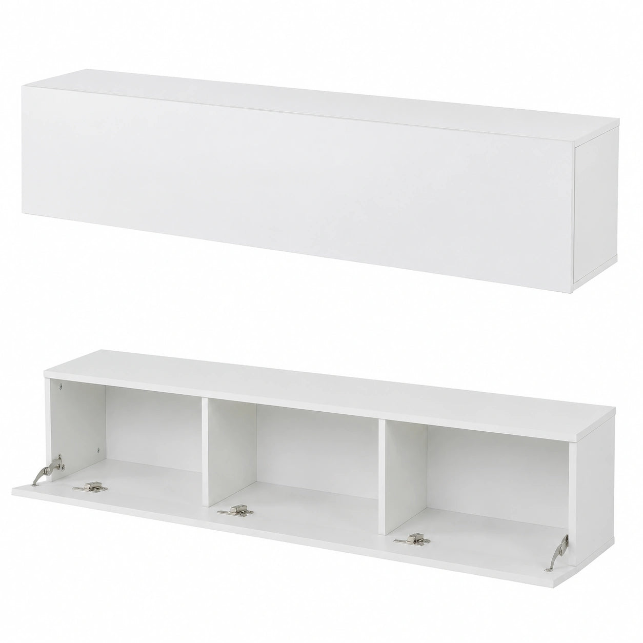 Mobile per Tv Sospeso con 3 Cassetti, Foro per Passaggio Cavi in MDF, Consolle Porta TV per Camera da Letto, Salotto, Cucina
