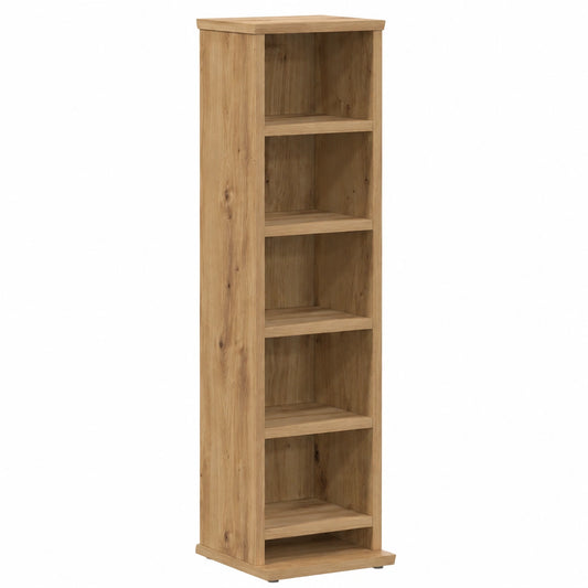 VidaXL Cd-kast 21 × 20 × 88 cm bewerkt hout artisanaal eikenkleurig