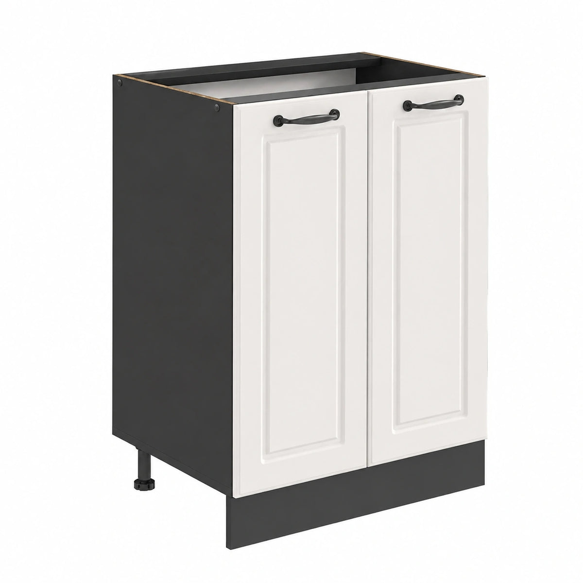 Vicco Mobiletto base cucina R-Line, Bianco country, 60 cm, senza piano di lavoro, per la libera combinazione all'interno di sistemi cucina modulari