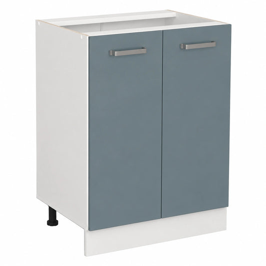 Vicco Mobiletto base cucina R-Line, Grigio-blu, 60 cm, senza piano di lavoro, per la libera combinazione all'interno di sistemi cucina modulari
