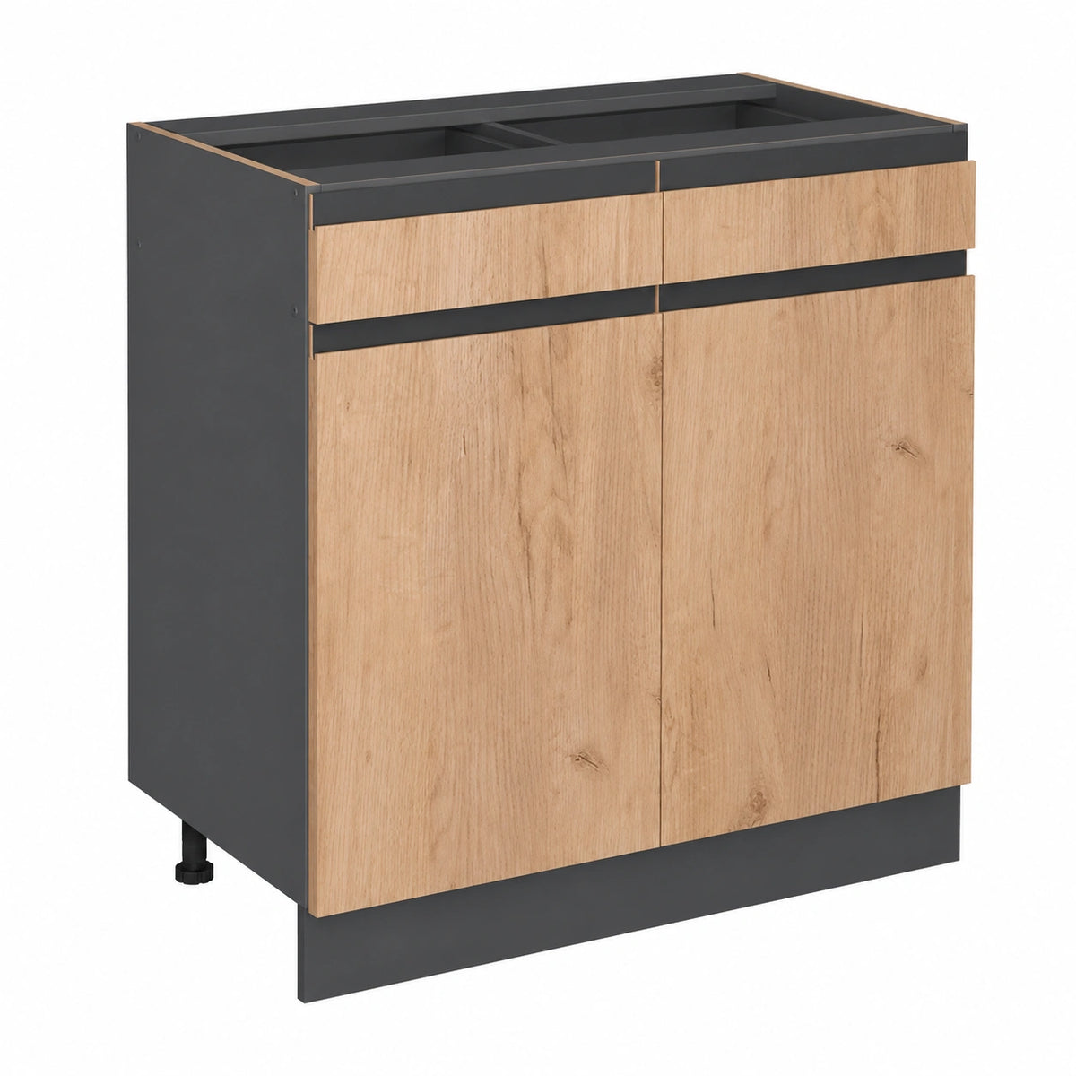 Vicco Mobiletto base per cucina R-Line, Rovere dorato, 80 cm, Forma a J, senza piano di lavoro
