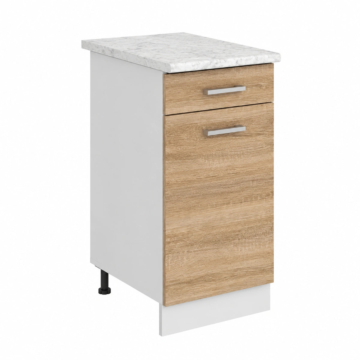 Vicco Mobiletto base per cucina R-Line, Sonoma, 40 cm, PL Marmo, per la libera combinazione all'interno di sistemi cucina modulari