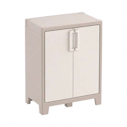 Armadio Basso Gulliver, 2 Ripiani Regolabili, Sabbia, Beige, 80 × 44 × 100 H cm