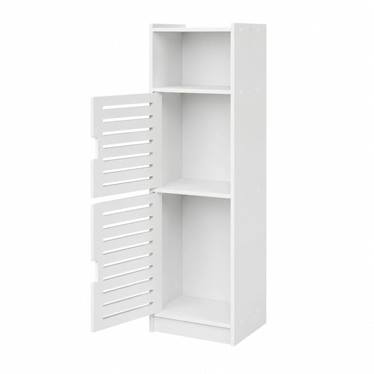 Aimu Armadietti da bagno impermeabili, unità di stoccaggio per bagno con ripiano di stoccaggio aperto, armadietti da pavimento autoportanti, armadio
